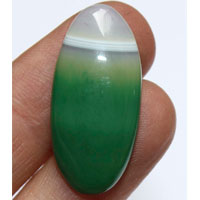 green agate F cabochon