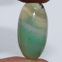 green agate J cabochon