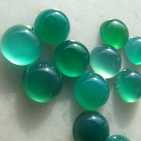 green agate K cabochon