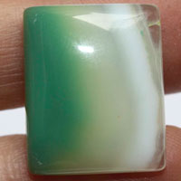 green agate L cabochon