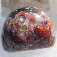 mexican crazy lace agate F cabochon