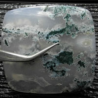 moss agate cabochon E