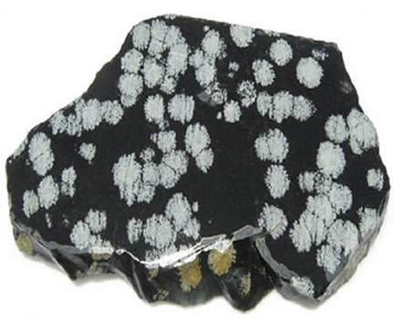 snowflake obsidian cabochon