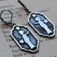 A thousand miles, Little Prince silhouette earrings in silver