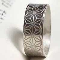 Asanoha, Japanese hemp leaf ring in sterling silver
