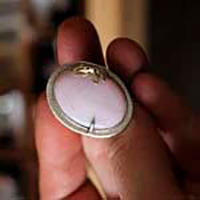 At the dawn of spring, season ring in silver and pink opal