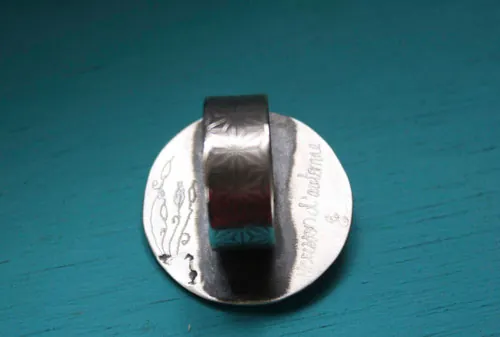 Autumn hedgehog, animal totem ring in silver and citrine