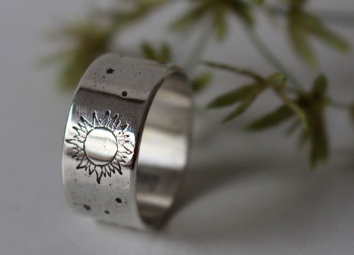 Apollo, Greek sun god ring in sterling silver