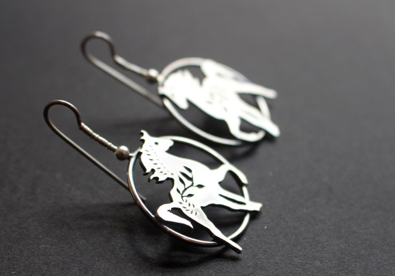 Arion, horse earrings in sterling silver