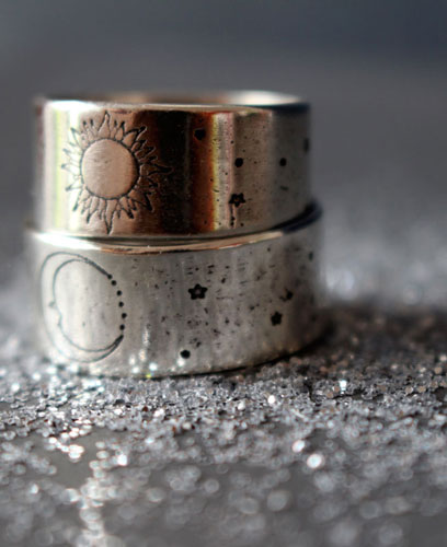 Artemis, Greek moon goddesses ring in sterling silver