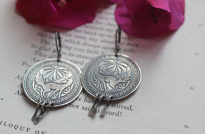 Bekuh, mexican dog earrings in sterling silver