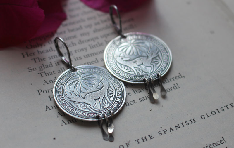 Bekuh, mexican dog earrings in sterling silver