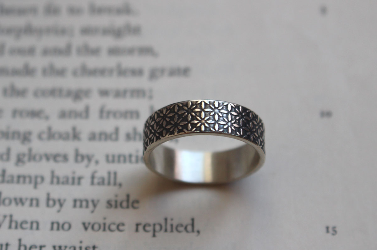 Brighter Than the Stars, night sky ring in silver