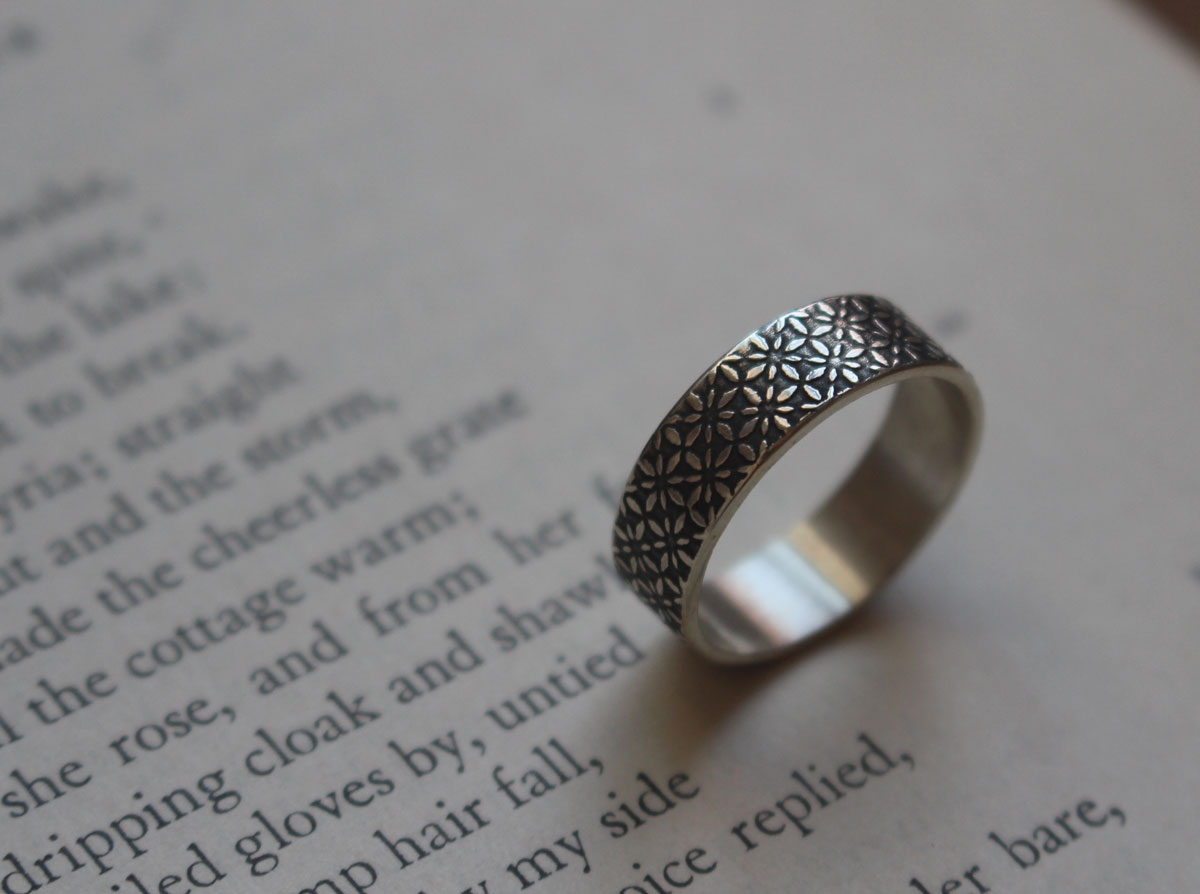 Brighter Than the Stars, night sky ring in silver