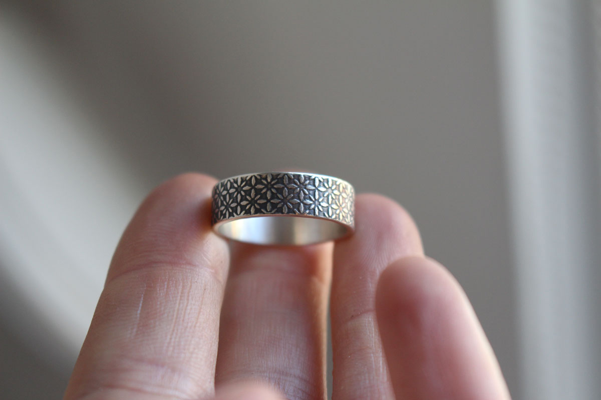 Brighter Than the Stars, night sky ring in silver