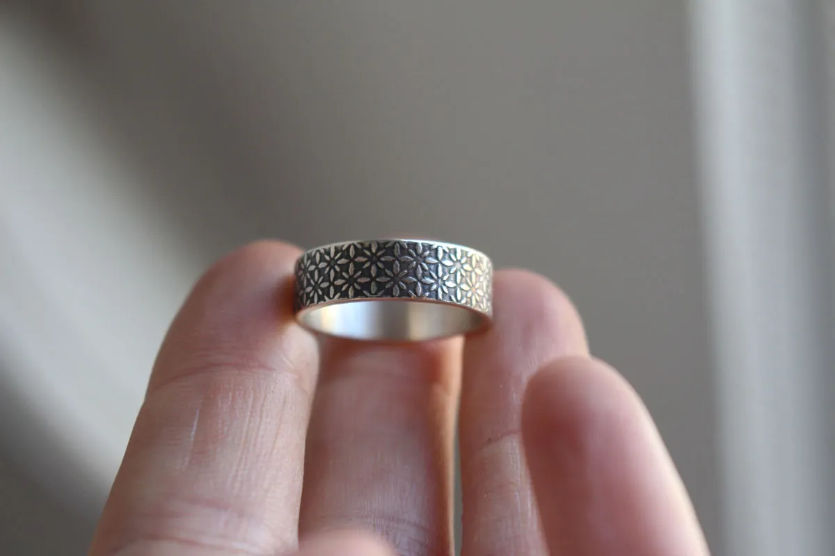Brighter Than the Stars, night sky ring in silver