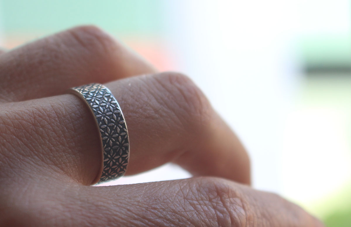 Brighter Than the Stars, night sky ring in silver