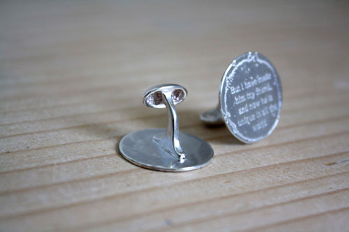 But I have made him my friend, the Little Prince quote cufflinks in sterling silver