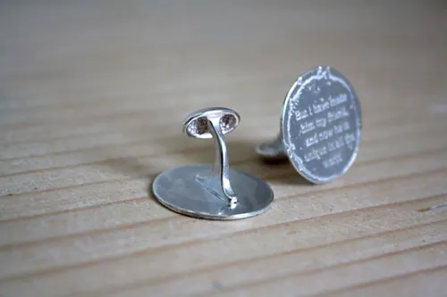 But I have made him my friend, the Little Prince quote cufflinks in sterling silver