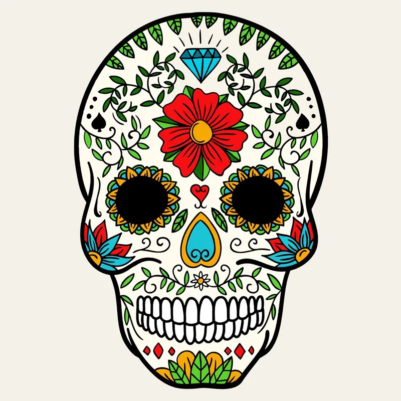 Calaca, Mexican skull earrings in sterling silver