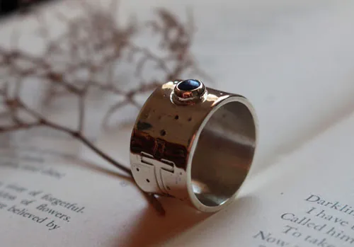 certainty, a faith ring in sterling silver and lapis lazuli