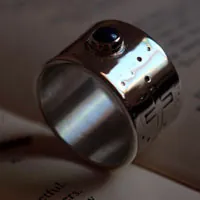 certainty, a faith ring in sterling silver and lapis lazuli
