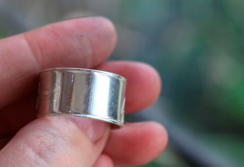 Conviction, personal symbols ring in sterling silver