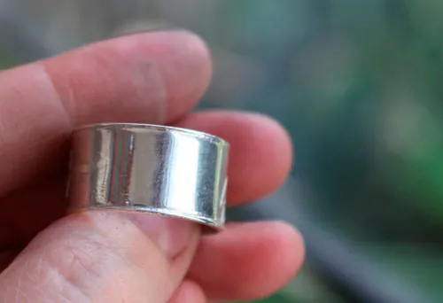 Conviction, personal symbols ring in sterling silver
