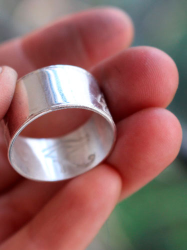 Conviction, personal symbols ring in sterling silver