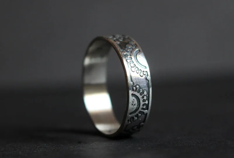 Coronavirus, Covid virus ring in sterling silver