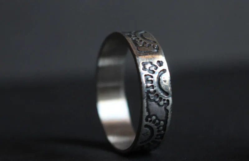 Coronavirus, Covid virus ring in sterling silver