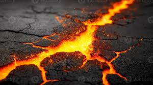 Craquelure, lava flow ring in sterling silver