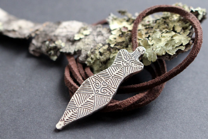 Cucuteni Venus, neolithic mother goddess pendant in silver