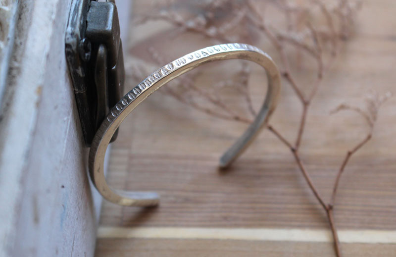 Crown of leave, botanical bracelet in silver