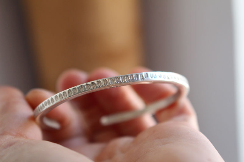 Crown of leave, botanical bracelet in silver