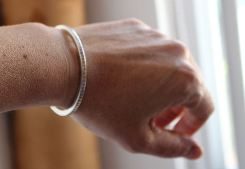 Crown of leave, botanical bracelet in silver