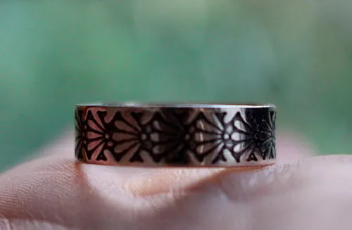 Dahlia, flower ring in sterling silver