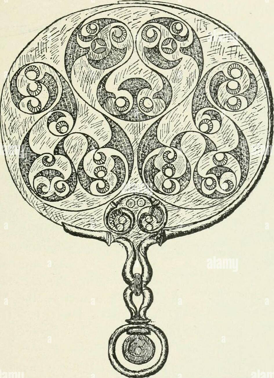 Desborough mirror, Celtic mirror necklace in sterling silver