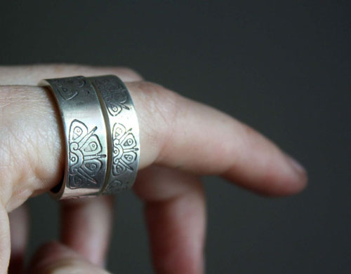 Divine star, Mayan tribal sun ring in sterling silver