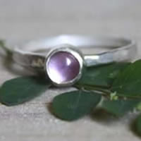 Dragée rose, sweet delight ring in silver and pink sapphire