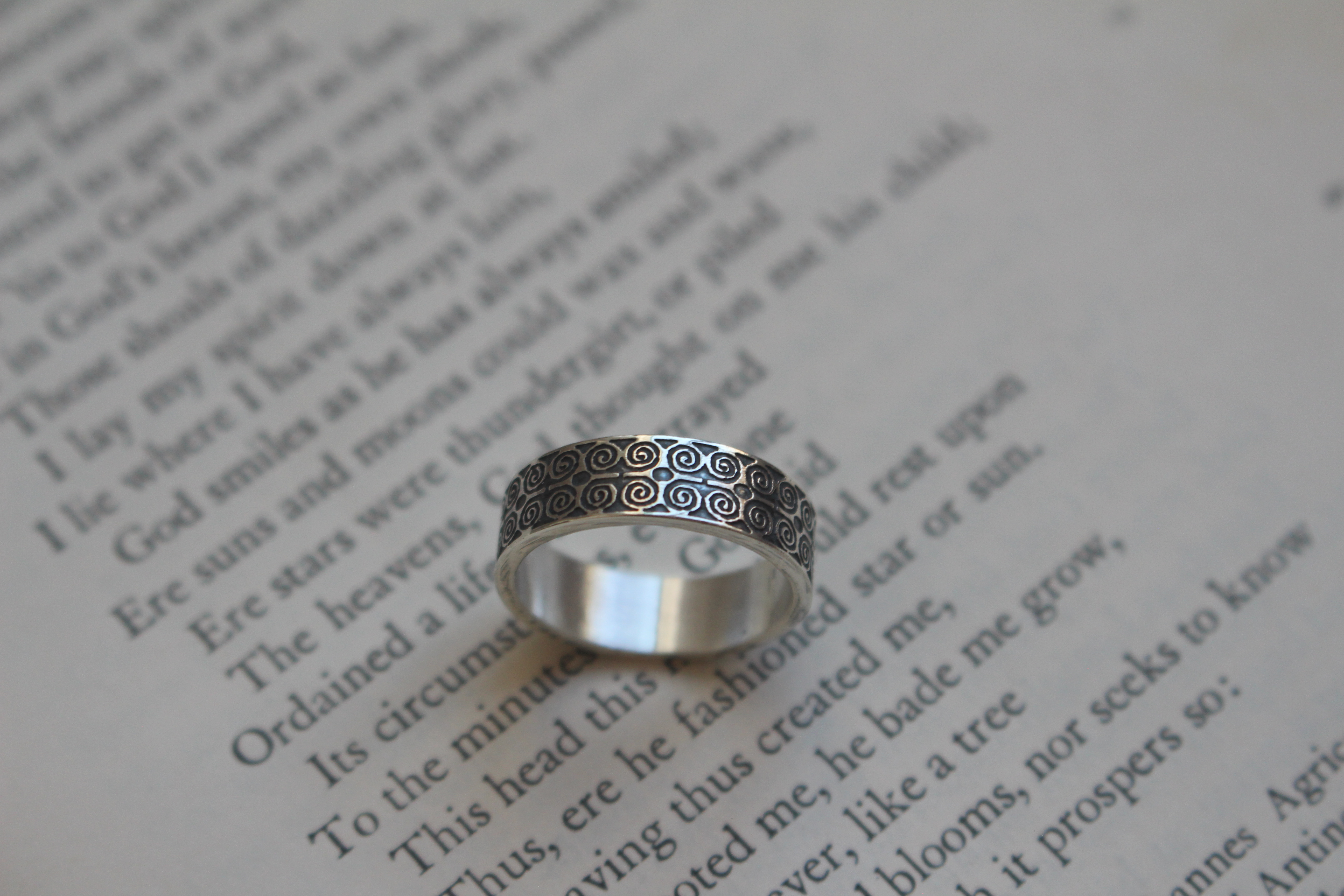 Dwennimmen, African Adinkra ring in silver