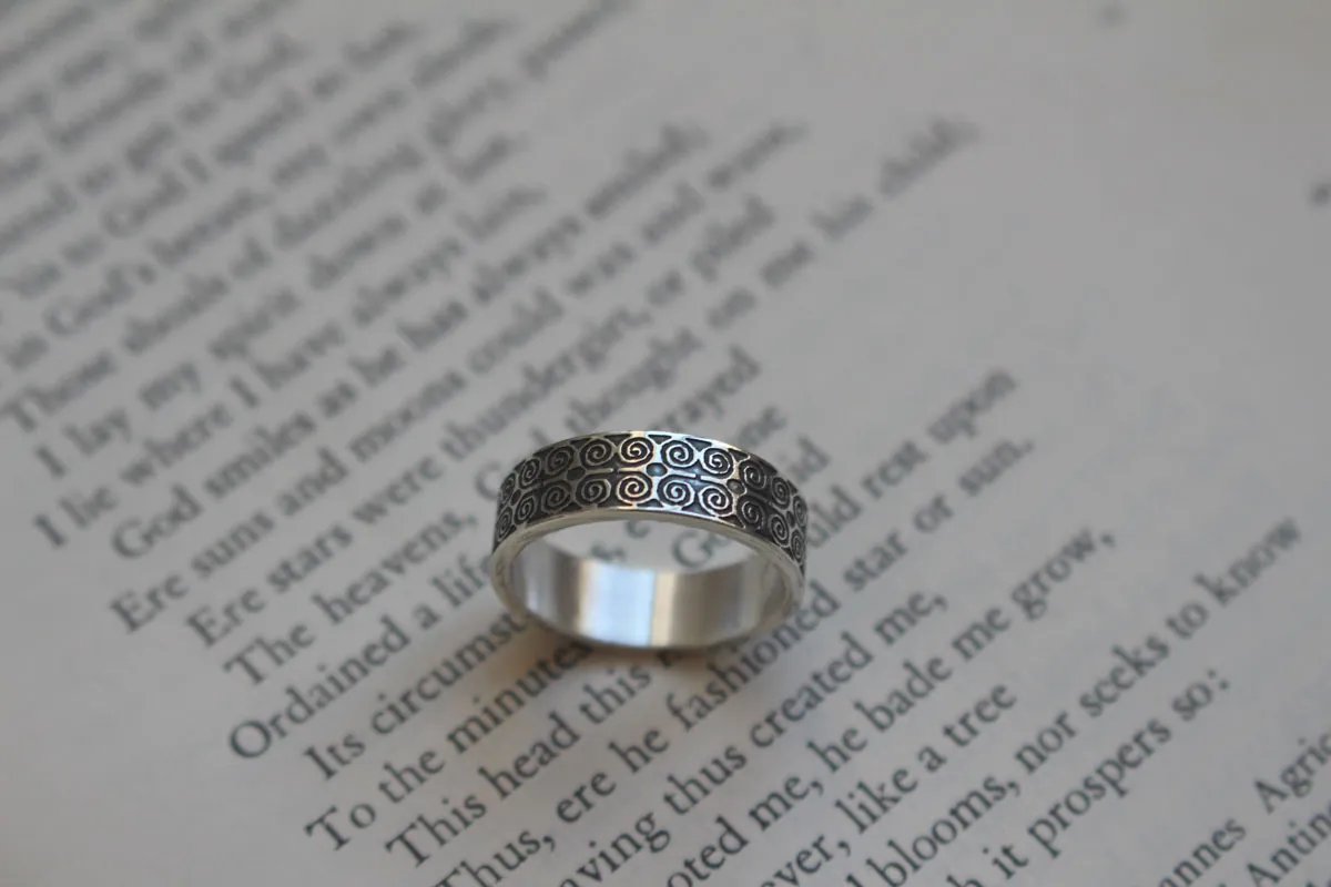 Dwennimmen, African Adinkra ring in silver