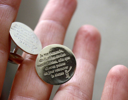 Find your star, the Little Prince quote cufflinks in sterling silver