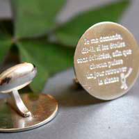 Find your star, the Little Prince quote cufflinks in sterling silver