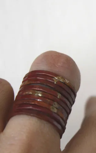 Fire copper, stacking ring in raw hammered copper