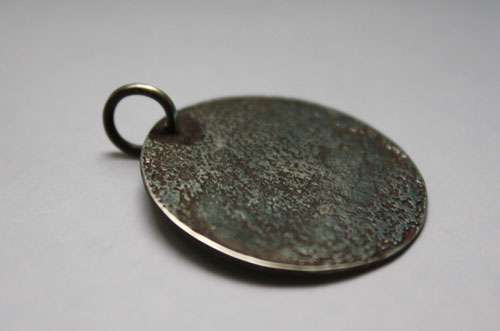 Full moon, nocturnal satellite pendant in sterling silver