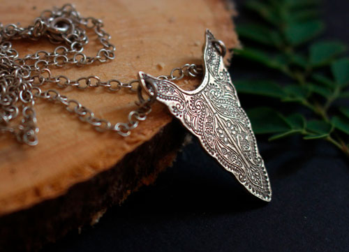 Fullness, bison totem necklace in sterling silver