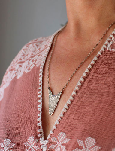 Fullness, bison totem necklace in sterling silver