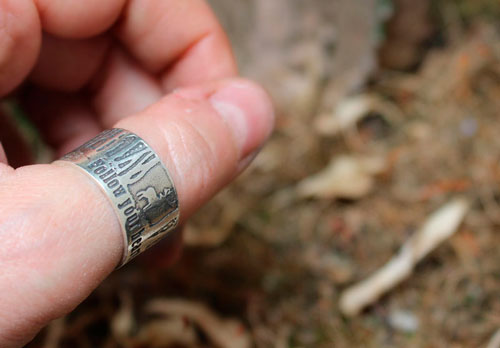 Follow your heart, deer heart of the forest ring in sterling silver