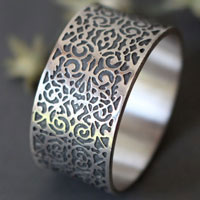 Gentleman, baroque dandy ring in sterling silver